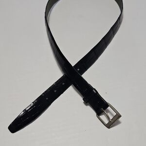 Paris Black Alligator Lined With Sueded Cowhide Belt Size M